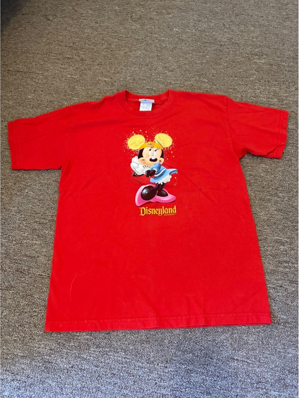 Vintage Disneyland Resort Minnie Mouse Red T-Shirt Size L
